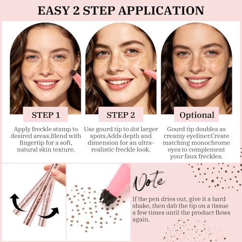 2-in-1 Freckle Pen Stamp - Waterproof Sun-Kissed Makeup