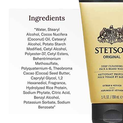 SCENT BEAUTY STETSON Personal Care Face & Beard Moisturizer Facial Moisturizer for Men - Cream for Face & Beard - 5 oz - 3 Pack - Original Fragrance
