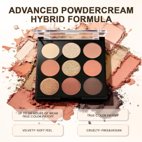 Océane Neutral Eyeshadow Palette 9 Colors | Vegan & Cruelty-Free