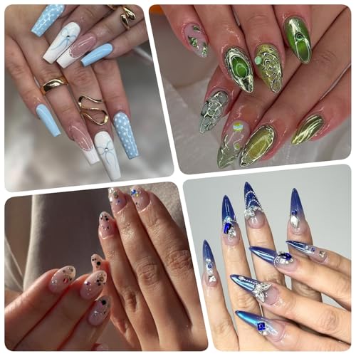 3D Nail Charms and Rhinestones Kit - 9000 Pcs 110 Styles DIY Nail Art Gems