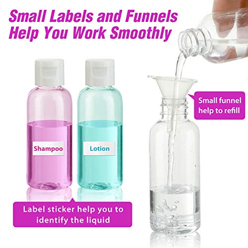 Dabacc 30Pcs 2oz Clear Plastic Travel Bottles Flip Cap