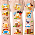German Oktoberfest Temporary Tattoos, 8 Sheets 240 Pcs German Beer Festival Tattoo Stickers for Bavarian Oktoberfest Themed Party Decorations Supplies Bavaria Games Decor