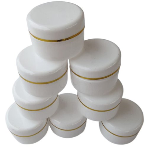 8 Pack Plastic Empty Cosmetic Containers with Lid, Portable 3 Oz 100ml Refillable Make-up Face Cream Jars Case for Body Scrub Mask Lotion Storage Pot (White)