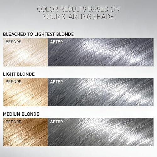 Fosoundpro Permanent Silver Hair Dye - 2-in-1 Nourishing Formula for Light Hair