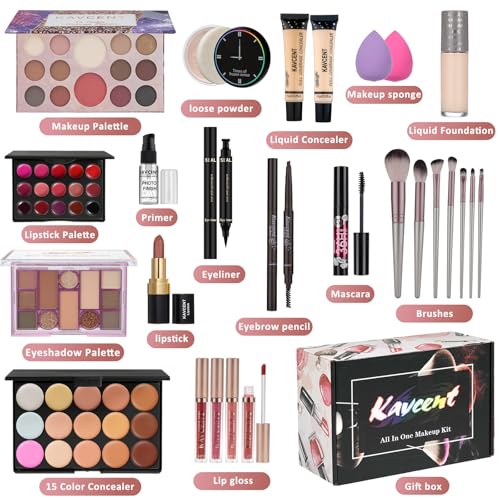 Makeup Kit for Women & Teens – 15+ Piece Full Set with Eyeshadow & Brushes