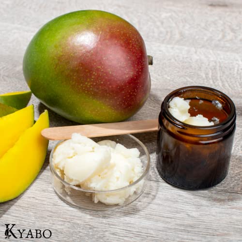 Kyabo 100% Pure Mango Butter, Raw, Organic, & Unrefined, Chemical-Free, Natural Skin Moisturizer, Great for DIY Body Butters, Lip Balm, Sun tanning Soaps, & Lotions (5 lb)