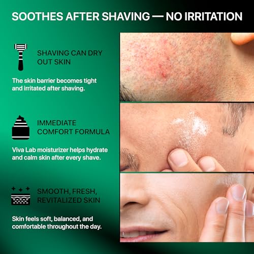 Viva Lab Men's Face Moisturizer & After Shave Lotion - Anti-Aging, Hydrating, 1.85oz