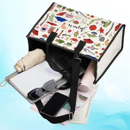 LEVLO Japan Travel Pouch Bag Japan Souvenir Gift Japan Theme Zipper Pouch Bag Japanese Trip Gift (Japan LT)