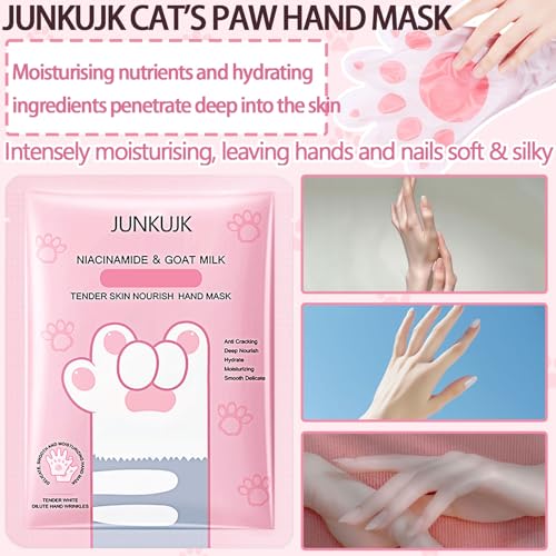 Hydrating Hand Masks for Dry Cracked Hands - 6 Pack Moisturizing Gloves Set