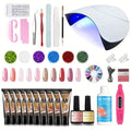 Finger Secret Poly Nail Gel Kit - Professional Nail Art Set with 10 Colors, UV/LED Lamp, Nail Tools & Accessories | Long-Lasting, Non-Toxic Gel Polish for Salon-Quality Manicures at Home