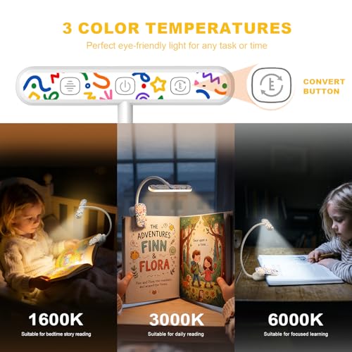Rechargeable Book Light 25 LEDs – 3 Colors, Dimmable, Eye Care