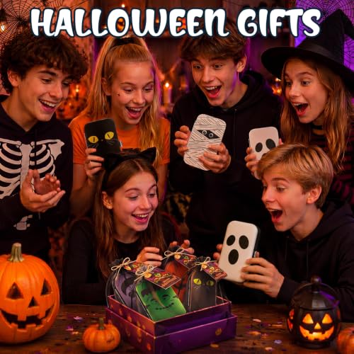 Halloween Manicure Set Gifts Bulk - 12 Complete 7-in-1 Nail Care Kits with Bag & Card