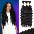18 Inch Deep Wave Boho Braiding Hair - 3 Bundles, 150g