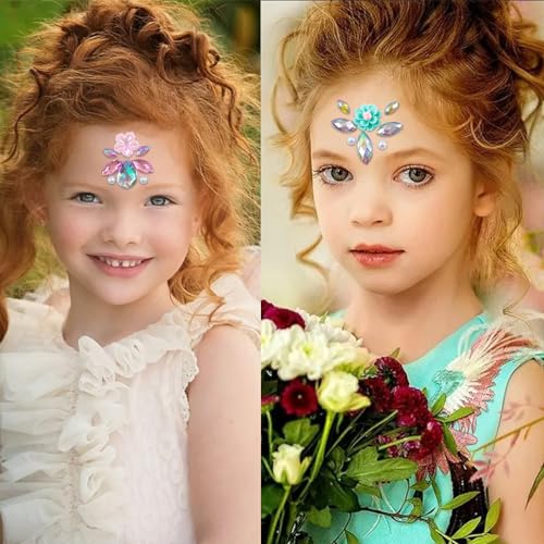 16Pcs Face Gems Stickers Diamond Rhinestone Forehead Decals