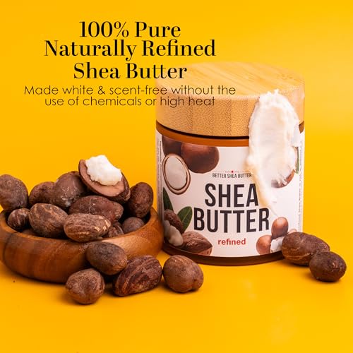 Refined Shea Butter - 100% Pure Moisturizer for Hair & Skin, 8 oz