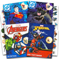Superhero Temporary Tattoos for Kids - 100 Pc Bundle