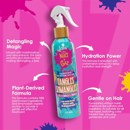 Tangles Shmangles Curly Hair Detangler Spray for Kids