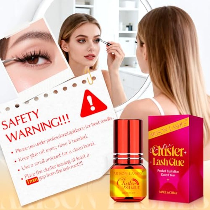 ARISON LASHES Sensitive Lash Cluster Glue - Strong Hold, 3ml