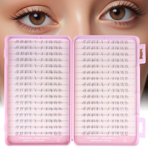 Bottom Lash Clusters Natural Wispy Clear Band J Curl 4-8mm