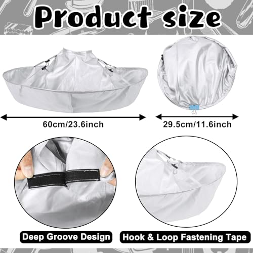 FEBSNOW Silver Haircut Cape Umbrella, Foldable Barber Cloak for Adults