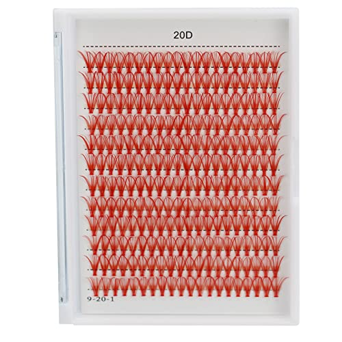 D Curl Lash Clusters 240pcs 12mm Red Colored Lashes