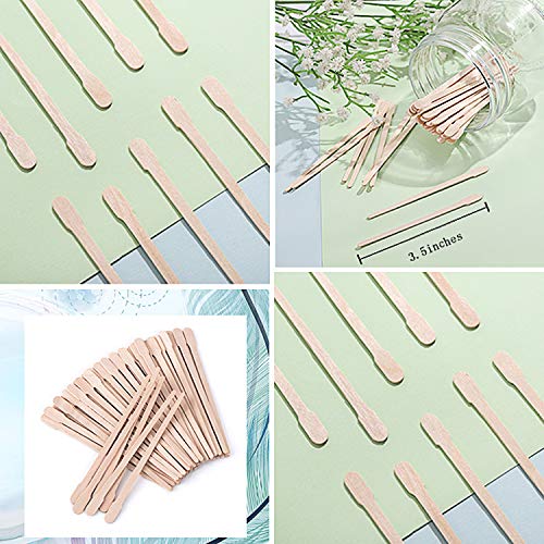 Whaline Wax Spatulas 800 Packs Small Wooden Waxing Applicator Sticks Face & Eyebrows Hair Removal Sticks