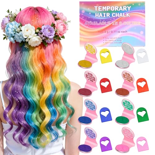 8 Color Temporary Washable Hair Chalk for Women