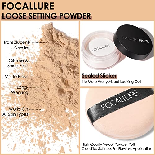 FOCALLURE Oil Control Loose Face Powder Translucent Matte