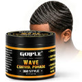 Goiple 4oz Natural Wave Pomade for Men - Strong Hold & Layered Waves, Easy Wash Hair Cream