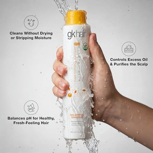 GK HAIR Balancing Shampoo and Conditioner Set for Oily Hair Upto 72-Hour Freshness Best Shampoo and Conditioner for Greasy Scalp Build Up Dirt, Skip the Daily Wash, Gentle Fragrance 10.1 Fl Oz