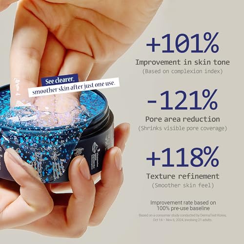 Finlande Aurora Night Glow Cream - 3-Step Overnight Gel Cream w/ 20,000 Aurora Capsules, Ceramide & 8 Hyaluronic Acids - Hydrating Night for Smooth & Balanced Skin Korean Skin Care (2.1 oz)