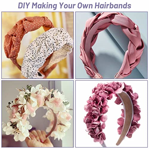 Anezus 16 Pcs Satin Headbands Bulk - 1 Inch Anti-Slip