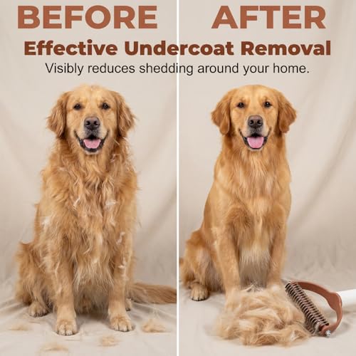 Double-Sided Dematting Comb for Cats & Dogs - Gentle Deshedding Tool