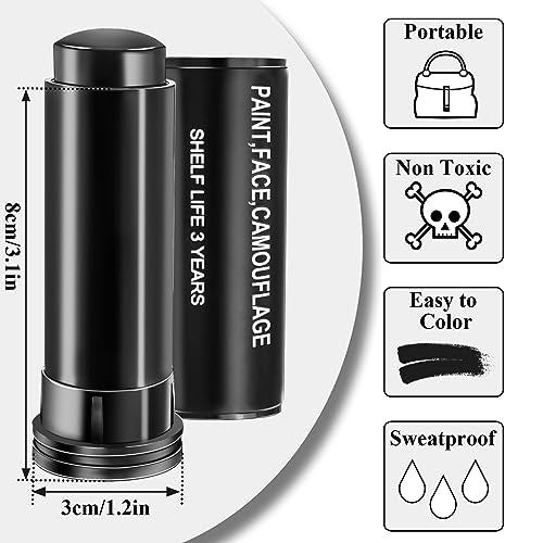 10 PCS Sports Eye Black Stick Baseball Softball Football Lacrosse Drip Eyeblack Halloween Cosplay Party Makeup Face Body Paint Costume Accessories