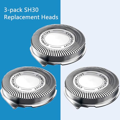 BECHY SH30 Replacement Heads for Series 3000, 2000, 1000 Shavers and S738, Compatible with Philips Norelco Shaver ComfortCut Blades Shaving Heads Like S1560 S3310