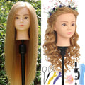 Mannequin Head 28in 180% Density Real Hair Braiding Practice