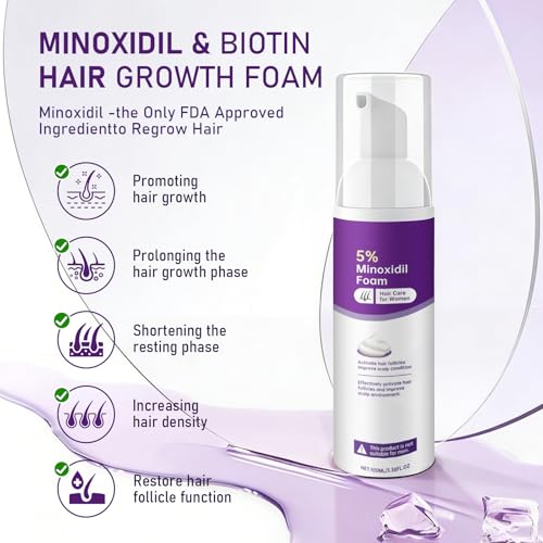 5% Minoxidil Foam for Women - Hair Growth & Thinning Solution