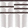 4D Eyebrow Tattoo Stickers - 77 Pairs Waterproof Chocolate Brown