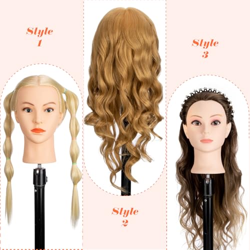 80% Human Hair Mannequin Head Blonde #613 - 26-28 Inches