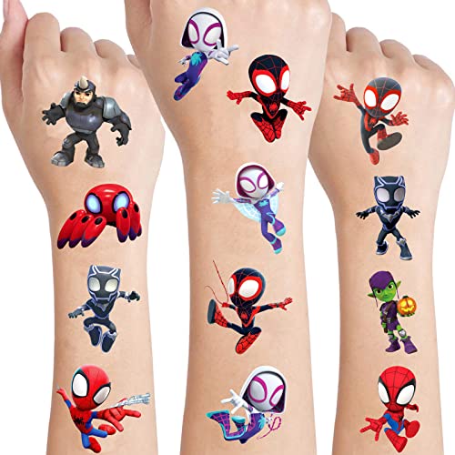 Spidey Temporary Tattoos 34Pcs Party Supplies