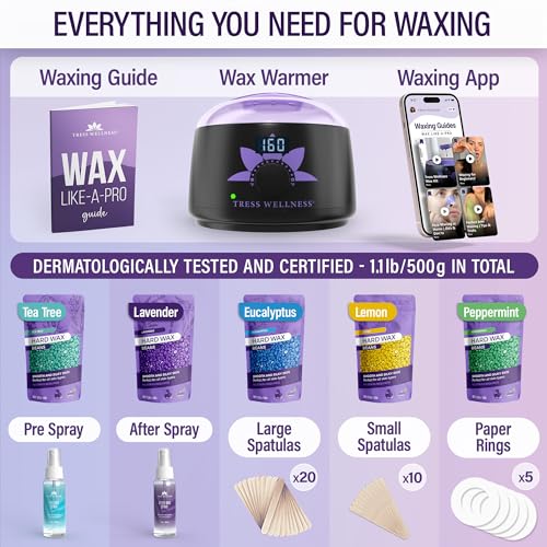 Tress Wellness At-Home Waxing Kit with Digital Warmer
