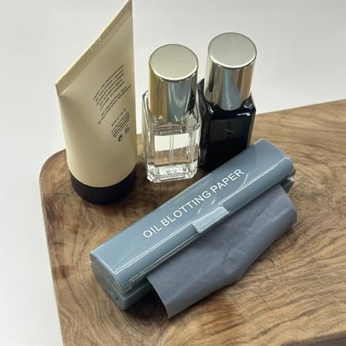 Natural Oil Blotting Papers, 100% Natural Pulp Paper, 1 Prefill Roll and 2 Refill Rolls, Soft Touch Oil Control for Face