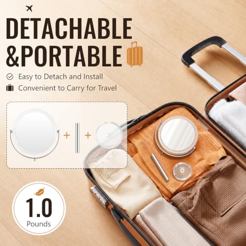 Auxmir 8" Double Sided Magnifying Mirror 1X/30X with Stand