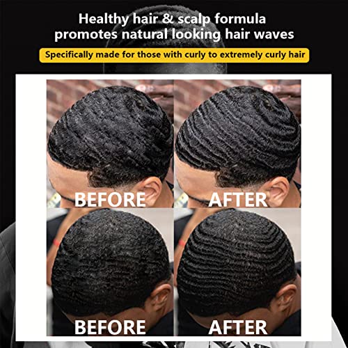 Natural Wave Pomade for Men - Water-Based Hair Cream 4oz