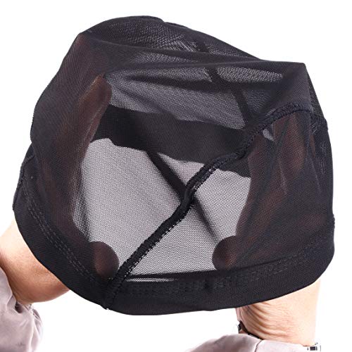 Wig Cap M - 2 Pcs Stretchable Mesh Hair Nets Black