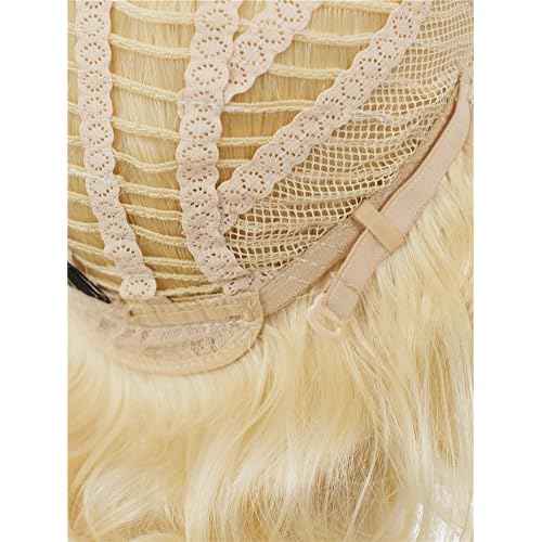 Imstyle Blonde Curly Synthetic Wig Heat Resistant Celebrity Costume Cosplay Short Lace Wig