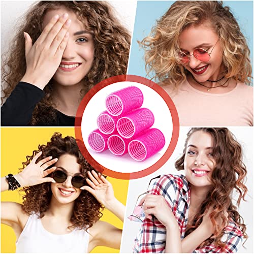 Hair Rollers 12Pc Set with Clips - 33mm Self-Grip Curlers