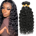 #1B Water Wave Human Hair Bundles - 14 16 18 Inch (3 Pack)