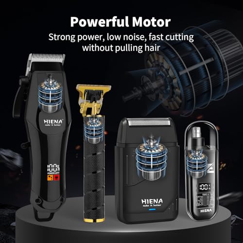 HIENA PRO Hair Clipper Set for Men - Cordless Trimmer & Foil Shaver