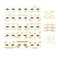 Apol 18 Pack Glitter Face Tattoos - Waterproof Temporary Stickers